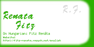 renata fitz business card